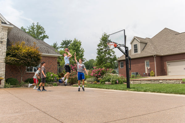 Load image into Gallery viewer, in ground basketball hoop for driveways 
