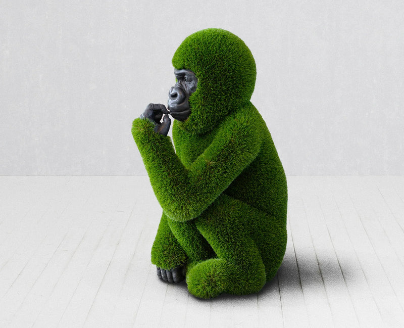 Load image into Gallery viewer, Topiary Baby Gorilla w/ Carved Face
