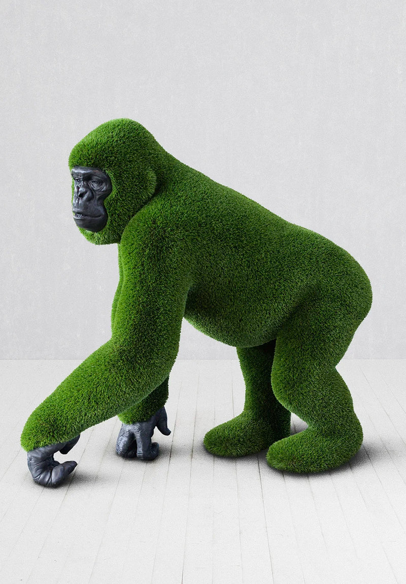 Load image into Gallery viewer, Topiary Female Gorilla w/ Carved Face
