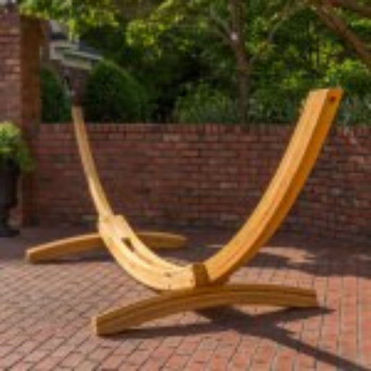 Deluxe Roman Arc Cypress Hammock Stand 2